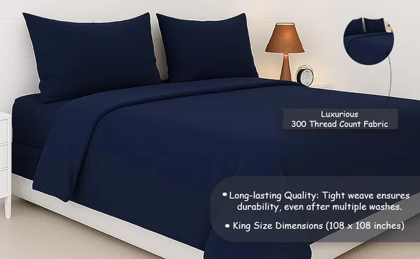 Midnight_Blue_Heritage_Luxe_Pure_Cotton_Solid_Bedsheet