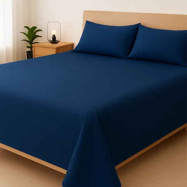 Oxford_Blue_Bamboo_Bliss_Pure_Bamboo_Solid_Bedsheet