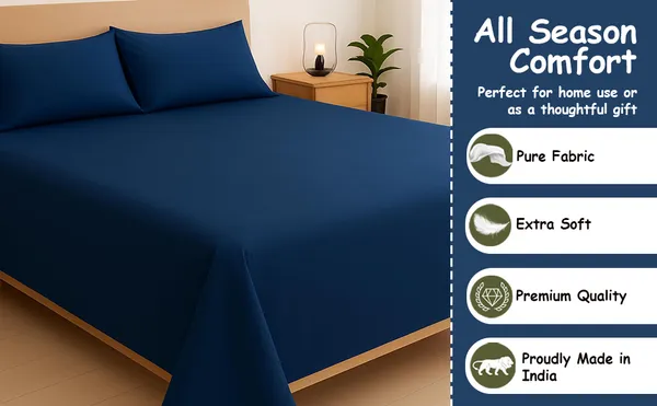 Oxford_Blue_Bamboo_Bliss_Pure_Bamboo_Solid_Bedsheet