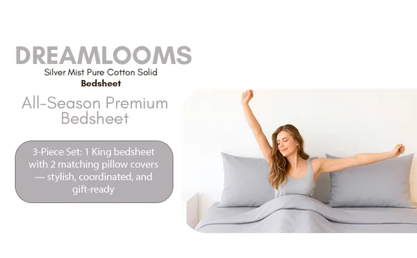 Silver_Mist_Heritage_Luxe_Pure_Cotton_Solid_Bedsheet