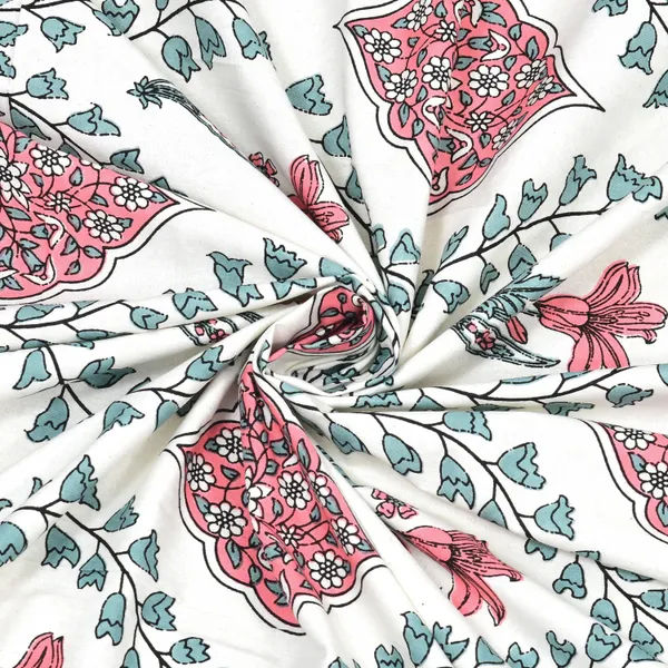 Elite_Foliage_Print_Dark_Pink_Cotton_Printed_King_Size_Bedsheet