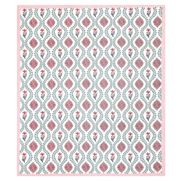Elite_Foliage_Print_Dark_Pink_Cotton_Printed_King_Size_Bedsheet