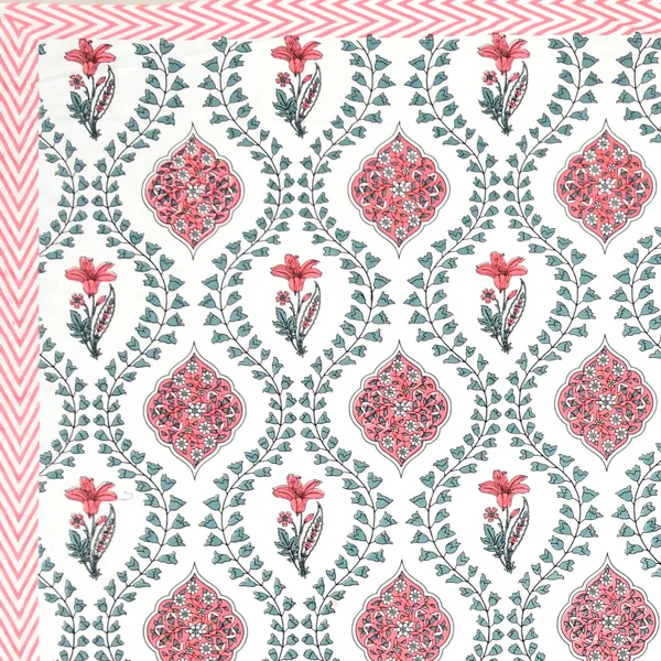 Elite_Foliage_Print_Dark_Pink_Cotton_Printed_King_Size_Bedsheet