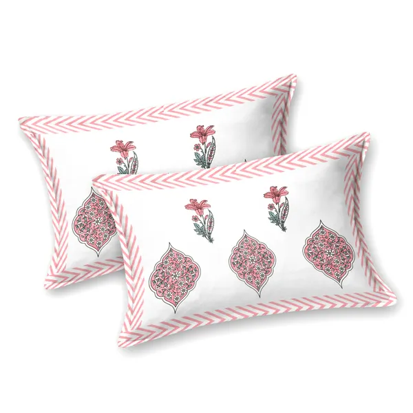 Elite_Foliage_Print_Dark_Pink_Cotton_Printed_King_Size_Bedsheet