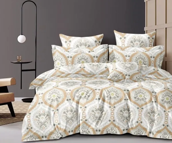 Beige_Candy_Soft_Microfibre_Classic_Printed_Bed_Sheet
