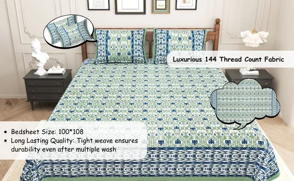 Elite_Classic_Floral_Blue_Green_Cotton_Printed_King_Size_Bedsheet