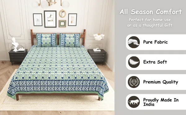 Elite_Classic_Floral_Blue_Green_Cotton_Printed_King_Size_Bedsheet