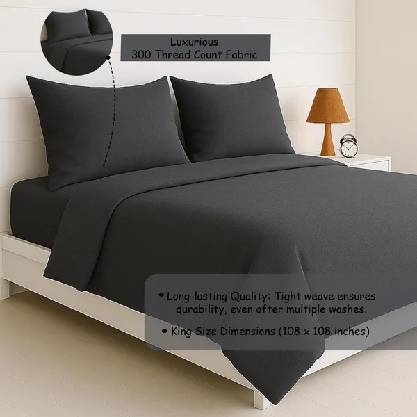 Charcoal_Grey_Heritage_Luxe_Pure_Cotton_Solid_Bedsheet