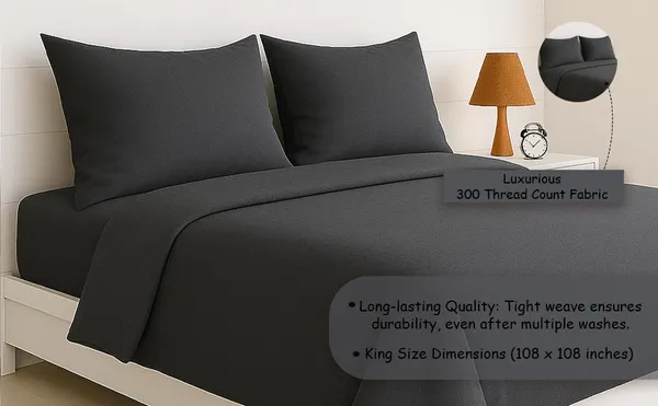 Charcoal_Grey_Heritage_Luxe_Pure_Cotton_Solid_Bedsheet