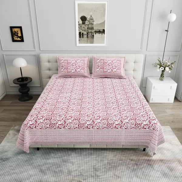 Elite_Nature_Harmony_Maroon_Cotton_Printed_King_Size_Bedsheet