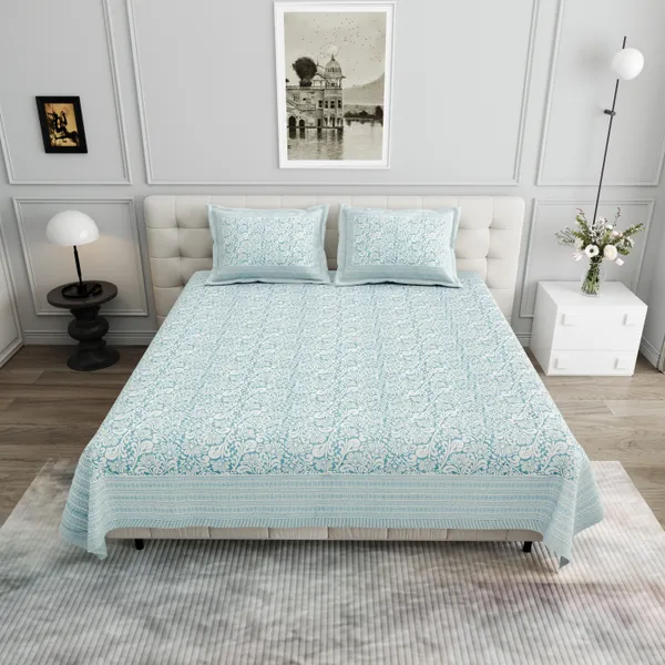 Elite_Nature_Harmony_Blue_Cotton_Printed_King_Size_Bedsheet