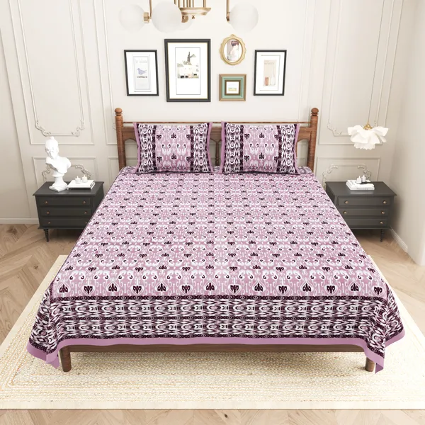 Elite_Classic_Floral_Lavender_Cotton_Printed_King_Size_Bedsheet