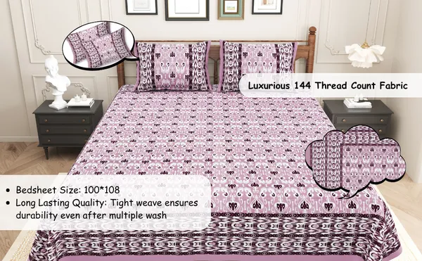 Elite_Classic_Floral_Lavender_Cotton_Printed_King_Size_Bedsheet