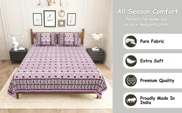 Elite_Classic_Floral_Lavender_Cotton_Printed_King_Size_Bedsheet