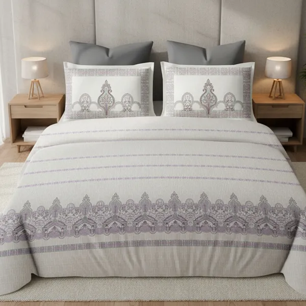 Lavender_Pure_Cotton_Royal_Charm_Printed_Bedsheet