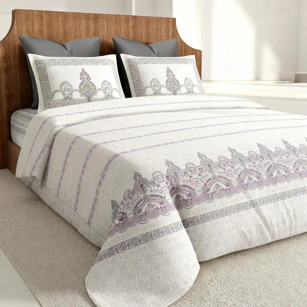 Lavender_Pure_Cotton_Royal_Charm_Printed_Bedsheet