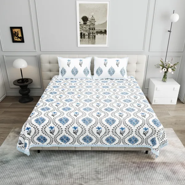 Elite_Foliage_Print_Orange_Cotton_Printed_King_Size_Bedsheet