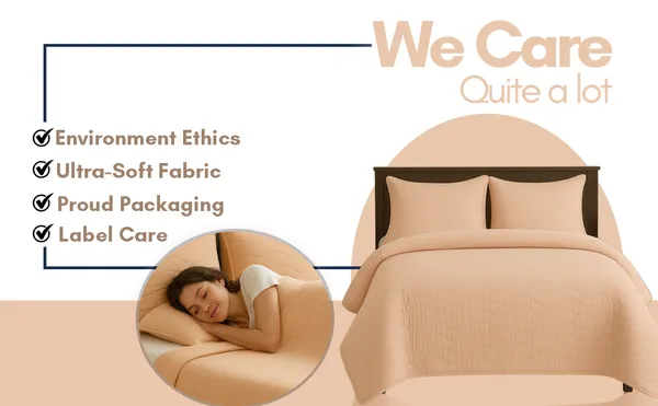 Peach_Vistara_Dyed_Microfiber_Solid_Bed_Cover_Set