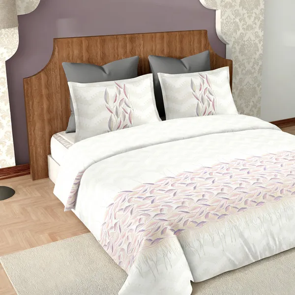 Lavender_Pure_Cotton_Feather_Flow_Printed_Bedsheet