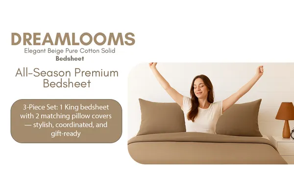 Elegant_Beige_Heritage_Luxe_Pure_Cotton_Solid_Bedsheet