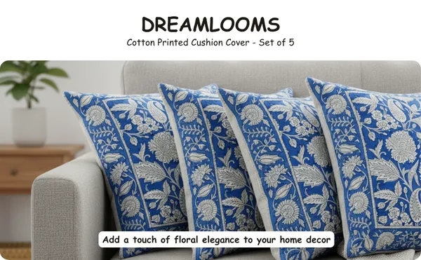 Linen_Luxe_Floral_Blue_&_White_Cushion_Cover_-_Set_of_5