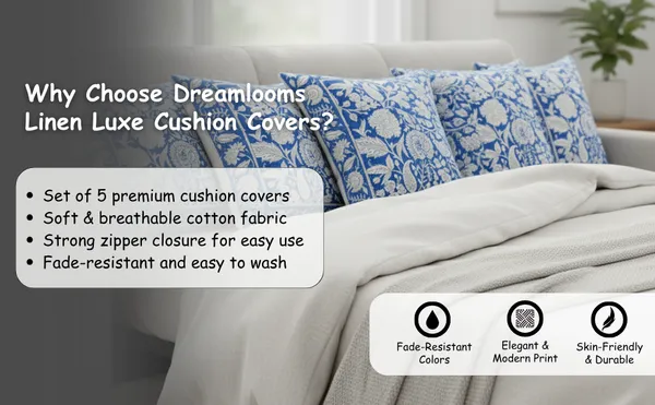 Linen_Luxe_Floral_Blue_&_White_Cushion_Cover_-_Set_of_5