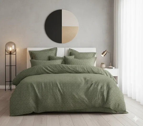 Royale_Jacquard___Olive_Green_Comforter