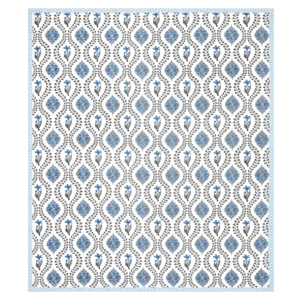 Elite_Foliage_Print_Blue_Cotton_Printed_King_Size_Bedsheet