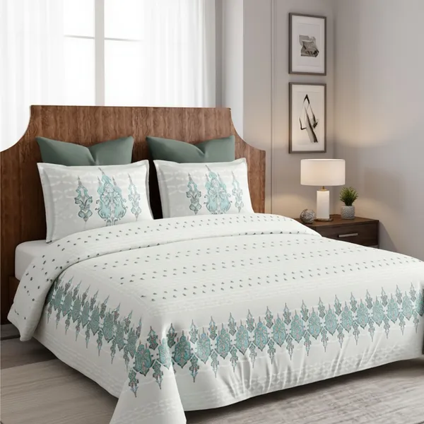 Mist_Blue_Pure_Cotton_Classic_Charm_Printed_Bedsheet