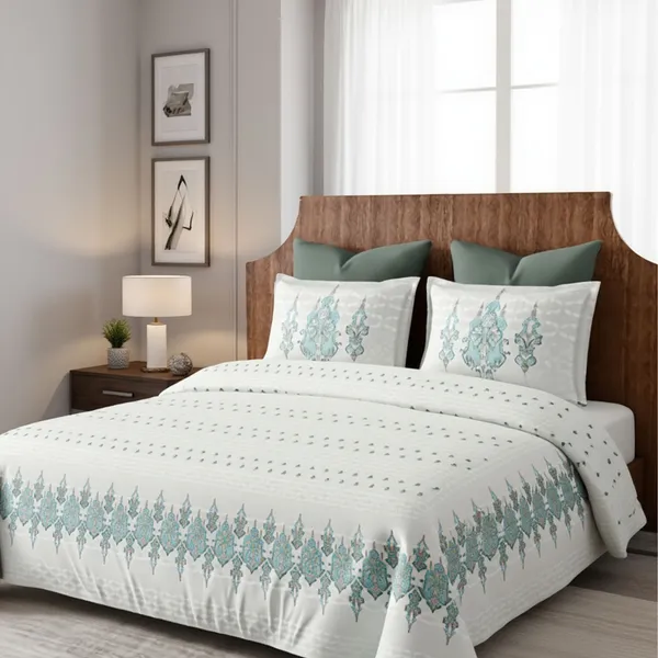 Mist_Blue_Pure_Cotton_Classic_Charm_Printed_Bedsheet