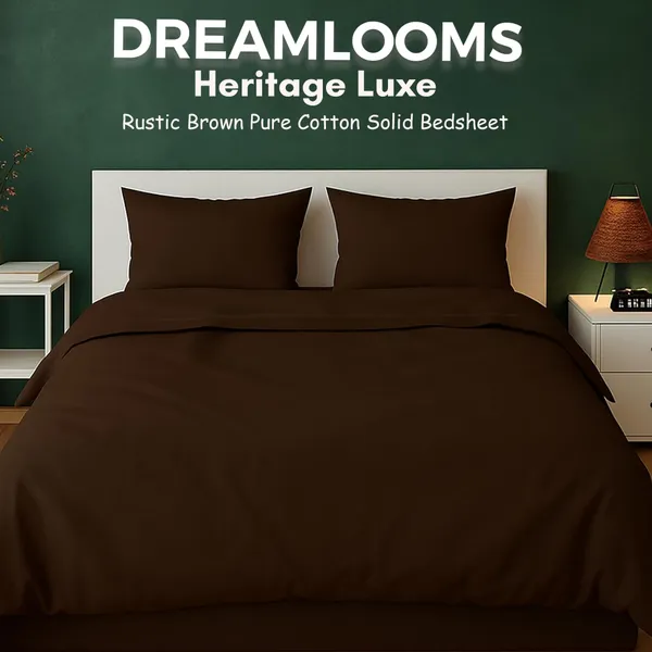 Rustic_Brown_Heritage_Luxe_Pure_Cotton_Solid_Bedsheet