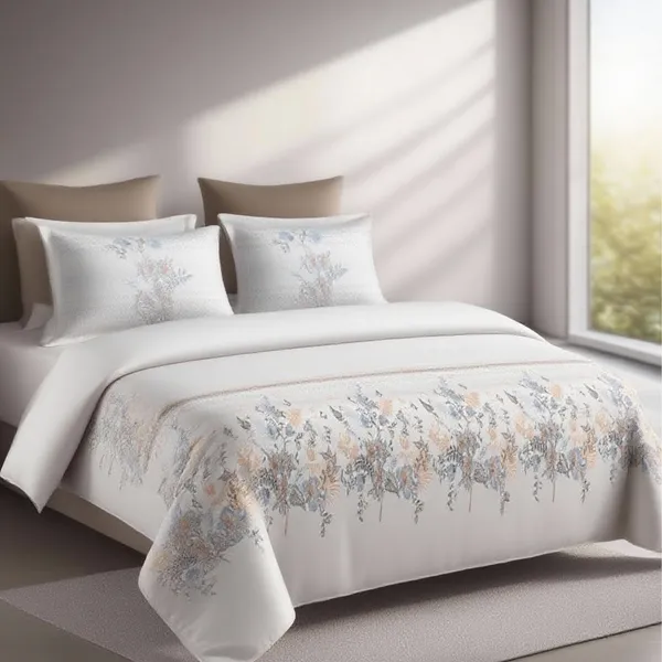 Peach_Pure_Cotton_Floral_Printed_Bedsheet