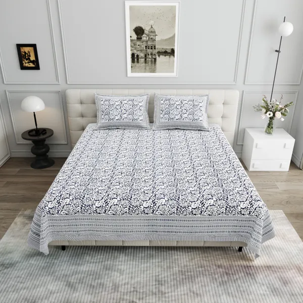 Elite_Nature_Harmony_Black_Cotton_Printed_King_Size_Bedsheet