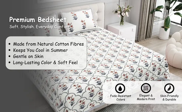 Elite_Tropical_Bloom_Red_Cotton_Printed__King_Size_Bedsheet