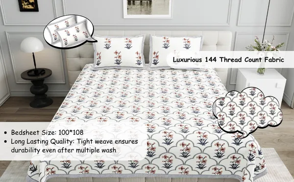 Elite_Tropical_Bloom_Red_Cotton_Printed__King_Size_Bedsheet
