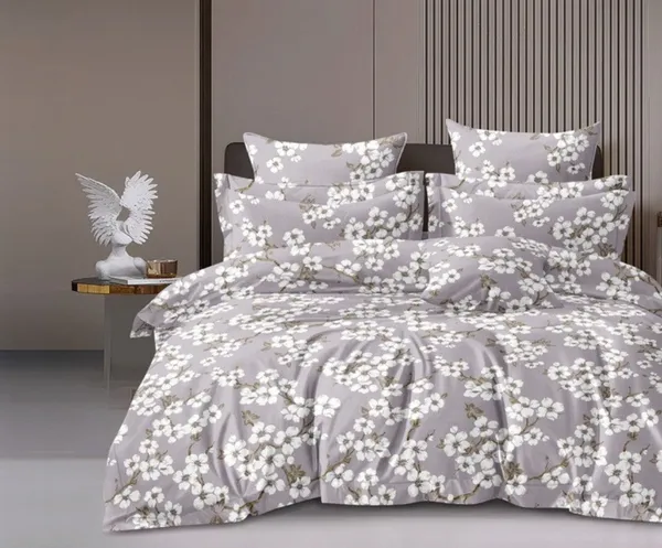 Grey_White_Candy_Soft_Microfiber_Floral_Printed_Bed_Sheet