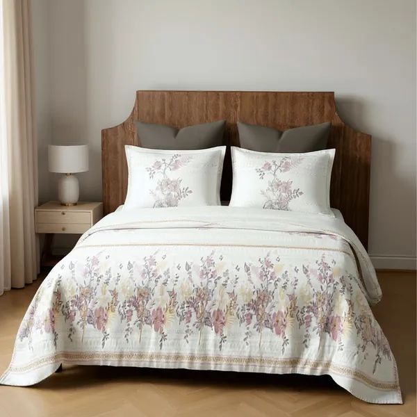 Pink_Pure_Cotton_Floral_Printed_Bedsheet