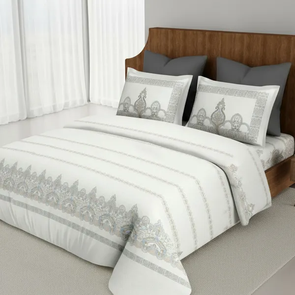 Grey_Pure_Cotton_Royal_Charm_Printed_Bedsheet