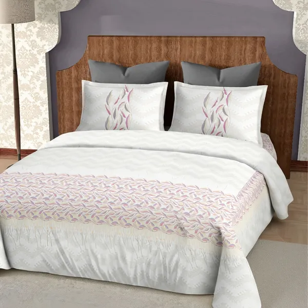 Pink_Pure_Cotton_Feather_Flow_Printed_Bedsheet