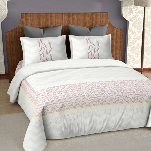 Pink_Pure_Cotton_Feather_Flow_Printed_Bedsheet