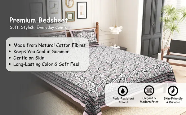Elite_Mughal_Motif__Pink_Cotton_Printed_King_Size_Bedsheet