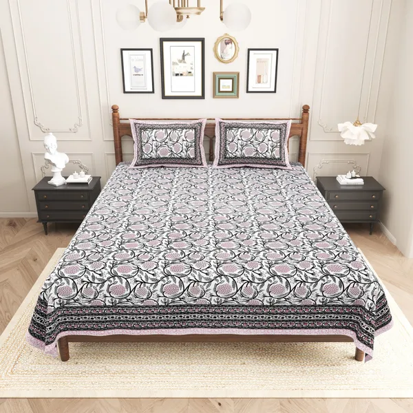 Elite_Mughal_Motif__Pink_Cotton_Printed_King_Size_Bedsheet