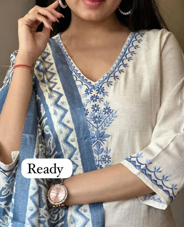 Elegant_Off-White_&_Blue_Embroidered_Kurta_Set_with_Dupatta