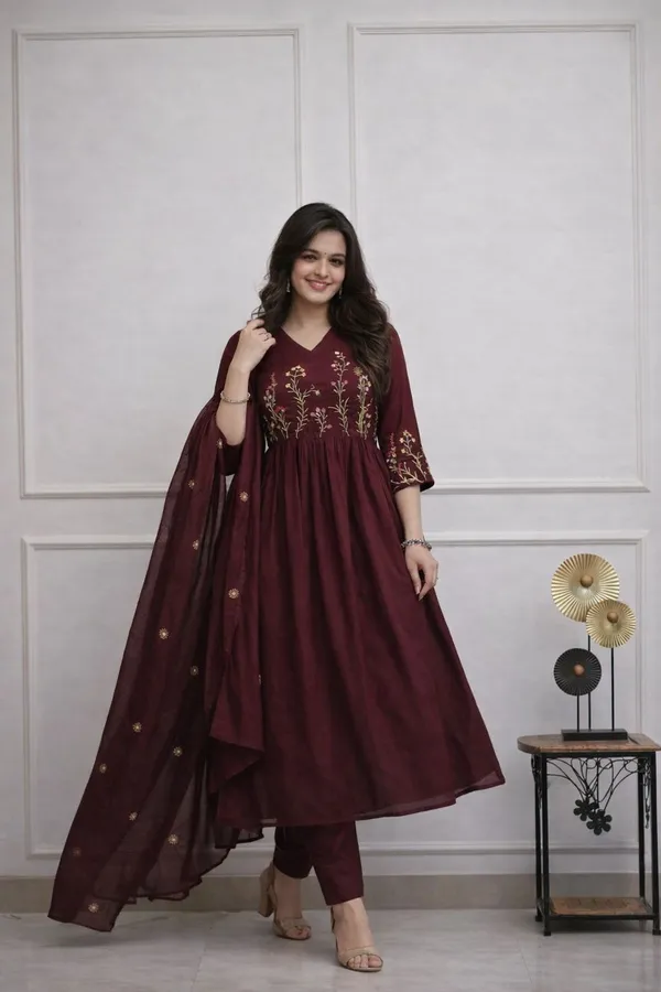 Elegant_Wine_Embroidered_Anarkali_Kurta_Set_with_Dupatta