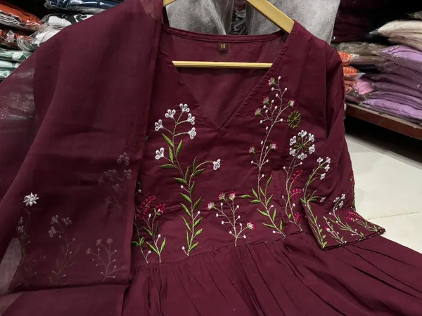 Elegant_Wine_Embroidered_Anarkali_Kurta_Set_with_Dupatta