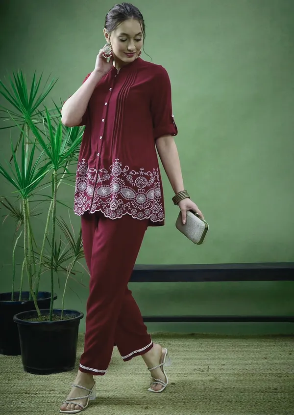 Elegant_Wine_Red_Embroidered_Co-Ord_Set