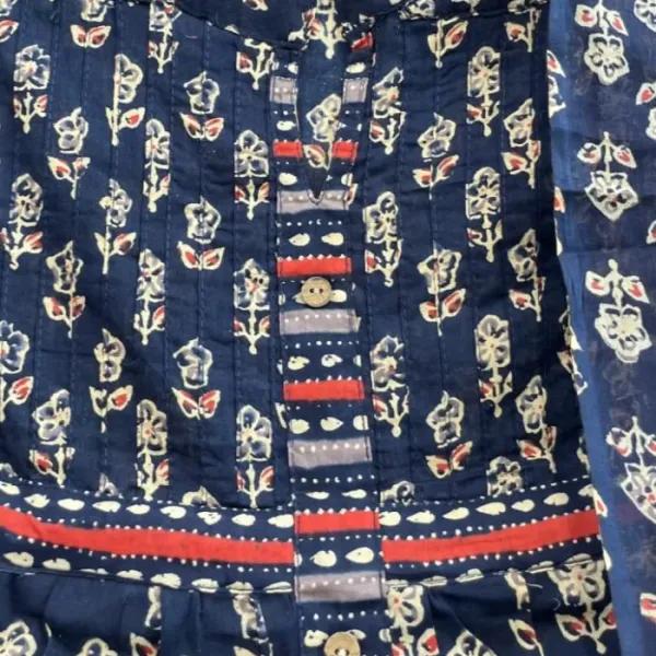 Navy_Blue_Traditional_Block_Print_A-Line_Kurta_Set_with_Pockets