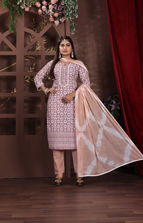 Pink_Premium_Cotton_Blend_Embroidered_&_Graphic_Print_Kurta,_Trouser_&_Dupatta_Set_For_Women