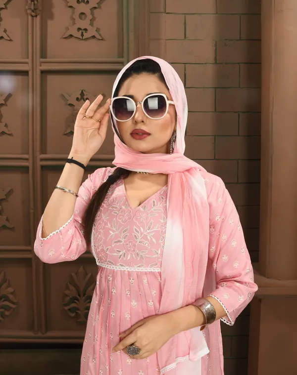 Pink_Premium_Viscose_Rayon_Embroidered_Kurta,_Trouser_&_Dupatta_Set_For_Women