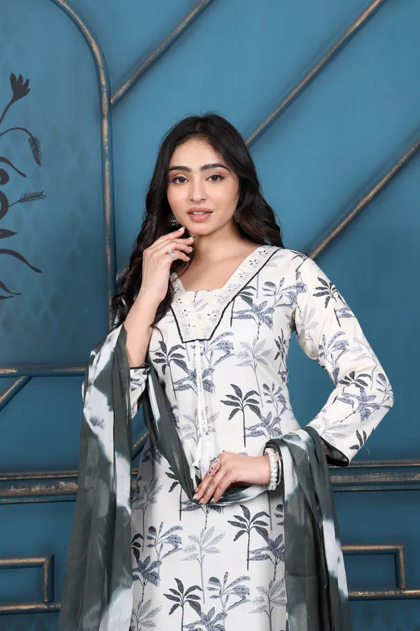 White_Viscose_Rayon_Straight_Kurta_Set_For_Women